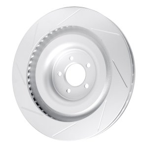 Jaguar XKR Brake Rotor (1) - Left Front - R1 Concepts - GeoSPEC Slotted - `08-`09